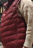 鸭鸭冬季新款羽绒服女休闲羽绒马夹时尚坎肩立领马甲背心KXM 酒红 3XL 实拍图