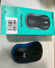 罗技（Logitech）M185鼠标 无线鼠标 办公鼠标 对称鼠标 黑色蓝边 带无线2.4G接收器 实拍图
