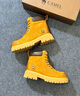 骆驼（CAMEL）【迪丽热巴同款】山越马丁靴秋冬新款高帮户外工装靴大黄靴女 L25W076018 女款土黄 36 实拍图