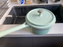京东京造 奶锅 婴儿辅食小汤锅泡煮面陶瓷不粘【有钛健康】20cm渐变绿 实拍图