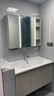 九牧（JOMOO）浴室柜陶瓷一体盆卫生间洗脸盆柜组合洗手盆卫浴洗漱台A2741升级 智能款 双侧灯|除雾 冷灰100cm 【无龙头】 实拍图
