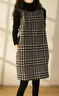 皮尔卡丹（pierre cardin）背心裙女春秋季2025新款韩版中款黑白千鸟格马甲无袖小香风连衣裙 千鸟格 单件背心裙 M 85-100斤 实拍图