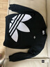 adidas经典时尚宽松抓绒圆领卫衣套头衫男女秋季阿迪达斯三叶草 黑色 M 实拍图