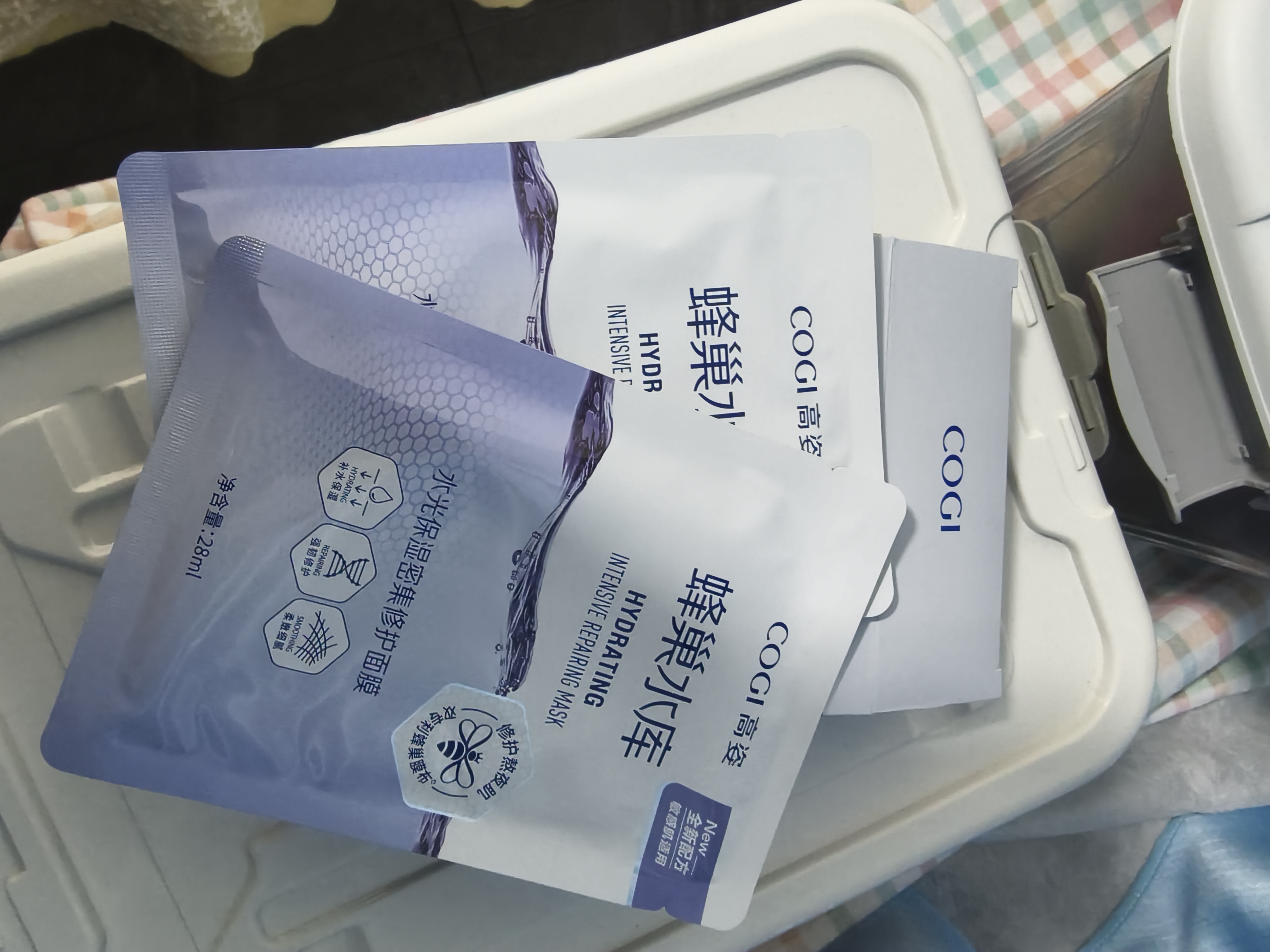 高姿（COGI）面膜女蜂巢水库补水保湿酵母虾青素修护熬夜肌生日礼物 修护面膜10片 实拍图