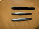 美肤语不锈钢眉夹镊子3件带眉梳拔毛镊子眉毛胡子假睫毛夹拔毛钳MF8901 实拍图