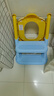 世纪宝贝（babyhood）儿童马桶辅助器 宝宝阶梯架坐便圈扶手架座便器 PU软坐垫 天空蓝 实拍图