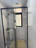 东鹏淋浴房浴室隔断一字干湿分离卫生间玻璃门淋浴隔断浴屏定制下沉式 行业独家-极窄单移 雅黑2㎡ 金属包边+双阻尼+3D密封系统+1.0不锈钢 实拍图