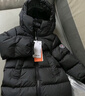 保姆鹅  【风墙】儿童羽绒服宝宝中长款护脸加厚外套保暖童装[NG2664] 炭黑 150 实拍图
