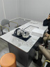 亿品天城轻奢简约现代岩板茶桌椅组合阳台烧水壶一体办公室石板小茶台茶几 1.4米单桌+3轻奢椅+2圆凳 【材质升级+包送货+包安装】 实拍图