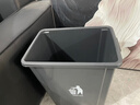 欧湃垃圾桶无盖40L方形黑灰色家用厨房商用餐饮饭店专用大号垃圾箱 实拍图