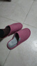 回力日系柔软情侣棉拖秋冬家居室内保暖棉鞋女款HL0006皮红38-39码 实拍图