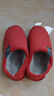 回力纯色全包棉鞋情侣室内外防滑保暖棉拖鞋HLX0233红色36-37码 实拍图