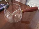 特厚木把玻璃公道杯茶漏一体茶器功道分茶杯茶海茶壶加厚耐热侧把 木把公杯 360ml 1只 实拍图