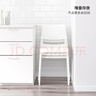 宜家（IKEA）帝奥多斯可堆叠白色餐桌椅凳子家用靠背现代简约塑料 黑色 实拍图