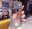 麦酷奇适用苹果17Pro 手机壳iphone17Pro 散热透气 无背板镂空硅胶 软壳 精孔款【蓝橙撞色】 实拍图