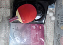 红双喜DHS 横拍 H2002双面反胶健身型乒乓拍附带拍套+乒乓球，单块装 实拍图