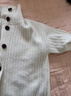 三彩2025冬季新款休闲立领针织衫长袖开衫宽松纯色显瘦简约M 米白色 S 155/80A  宽松版型  可适当拍小 实拍图