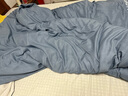 海澜之家（HLA）床上三四件套纯棉水洗棉麻裸睡亲肤床上用牛奶绒床单床笠被套被罩 【速干不缩水】A类裸睡-宝蓝拼灰 1.8米 床笠款 四件套 被套200*230cm 实拍图
