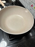 小熊（Bear）炒锅不粘锅含钛0氟耐磨加大平底煎炒锅家用带玻璃盖炉灶通用 30cm 实拍图