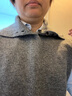 纳维凯尔意大利小帆船翻领背心毛衣女无袖针织衫2334923501 灰 XL  实拍图