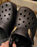 CROCS卡骆驰洞洞鞋贝雅男鞋女鞋轻便耐磨一脚蹬拖鞋休闲鞋|10126 黑色-001 37 /38(230mm) 实拍图