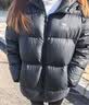 骆驼羽绒服男防泼水鸭绒男女加厚户外防寒冬季面包服外套女 黑色 男女同款,7674B S 实拍图