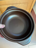 砂锅家用耐高温干烧不裂陶瓷汤锅炖锅煲仔饭燃气煤气灶专用小沙锅 【古法传承 干烧不裂】棕白 1.1L 实拍图