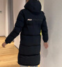 斐乐 90鹅绒|斐乐官方女装长款羽绒服冬季运动连帽保暖羽绒外套 深黑-BK XL 175/92A/XL 实拍图