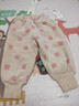 嘟嘟家【柔软厚实】儿童裤子秋冬款加绒宝宝冬装婴儿保暖裤女童男童棉裤 米色粉兔 100 实拍图