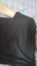 真维斯纯棉短袖男女款百搭宽松圆领上衣肥佬T恤半袖ALX67 黑色 XL 实拍图