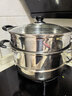 苏泊尔SUPOR好帮手304不锈钢双层复底28cm蒸锅燃气电磁炉通用蒸笼SZ28B5 实拍图