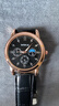 正品男士手表高档休闲石英表简约气质男表皮带高颜值罗马时尚腕表 黑色运动款 实拍图