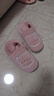 京东京造家居包脚棉拖鞋轻简毛绒保暖包跟棉拖鞋女款 花簇粉38-39 JZ-3222 实拍图