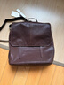 裘真新年礼物植鞣羊皮信使系列竖款双肩包大容量上班通勤休闲背包新款 咖啡色 实拍图