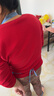 蕉内热皮302++保暖内衣男女士棉感套装7A抗菌秋衣秋裤抓绒加厚秋冬季 【女士】好运红 XL 实拍图
