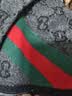 古驰（GUCCI）双G双面流苏斜条纹男女情侣款围巾披肩 深灰色【初秋送礼】 实拍图
