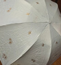 天堂伞太阳伞防晒防紫外线遮阳伞户外伞晴雨两用便携雨伞男女 银杏叶-甘酪白 实拍图