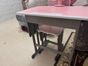 晶霄儿童学习桌椅套装作业课桌子小孩书桌写字桌学校小学生家用可升降 【校园款】双柱课桌+椅 公主粉 实拍图