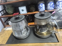 FUNORK全自动上水电热水壶煮茶烧水一体机茶台泡茶烧水壶茶几茶桌嵌入式抽水电茶壶茶具套装 1L 钛灰色-双壶上水煮茶款（37*20cm） 实拍图