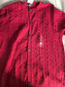 优衣库女装纽花圆领针织开衫/毛衣外套空调衫通勤秋冬新款481477 16 红色 2XL 实拍图
