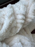 幸棉（LUCKMEEY）麻花绒加厚款家居服套装男女睡衣长毛绒保暖可外穿情侣防静电套头 女款奶油白 L （女110-140斤/男120-140斤） 实拍图