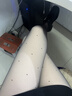 小野和子波点黑丝光腿神器女冬加绒加厚连裤袜双层黑透肤打底丝袜 实拍图