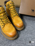 骆驼（CAMEL）王俊凯同款马丁靴高帮秋户外工装大黄靴男 GE122W7757T 金黄 42 实拍图