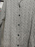 优衣库女装纽花圆领针织开衫/毛衣外套空调衫通勤秋冬新款481477 03 灰色 M 实拍图