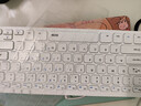 B.O.W航世 HW098A 有线键盘办公键盘 超薄便携键盘78键 台式笔记本键盘 企业采购巧克力按键 白色 实拍图