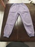 多妙屋女童裤子儿童运动裤冬装加绒加厚大童女孩休闲裤10898香芋紫150 实拍图