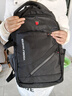 JINSHIWQ双肩包男大容量商务旅行背包登山书包电脑包黑色 标准版加大号 实拍图