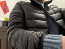 京东京造【air+零压羽绒】轻薄羽绒服男外套冬立领白鸭绒 曜石黑L 实拍图