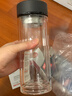 富光男女士双层玻璃杯 高硼硅玻璃304茶隔水杯子 带茶隔泡茶杯500ml 实拍图