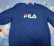 FILA 斐乐官方情侣款套头卫衣25秋冬季新款休闲宽松长袖加绒保暖上衣 【常规款】中世纪蓝-DB M 170/92A/M 实拍图